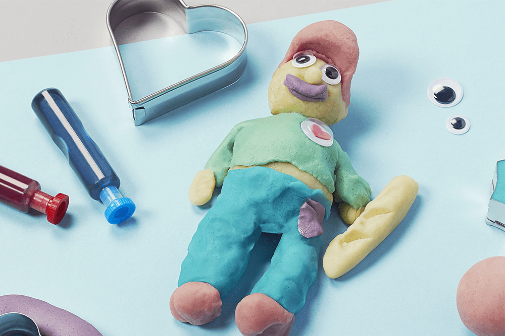 création en pâte à modeler comestible